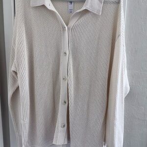 NWT - PINK by Victoria’s Secret Open-Knit Button-Front Sweater